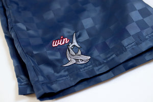 WIN Checkerboard "Shark" Shorts - Graphite Navy