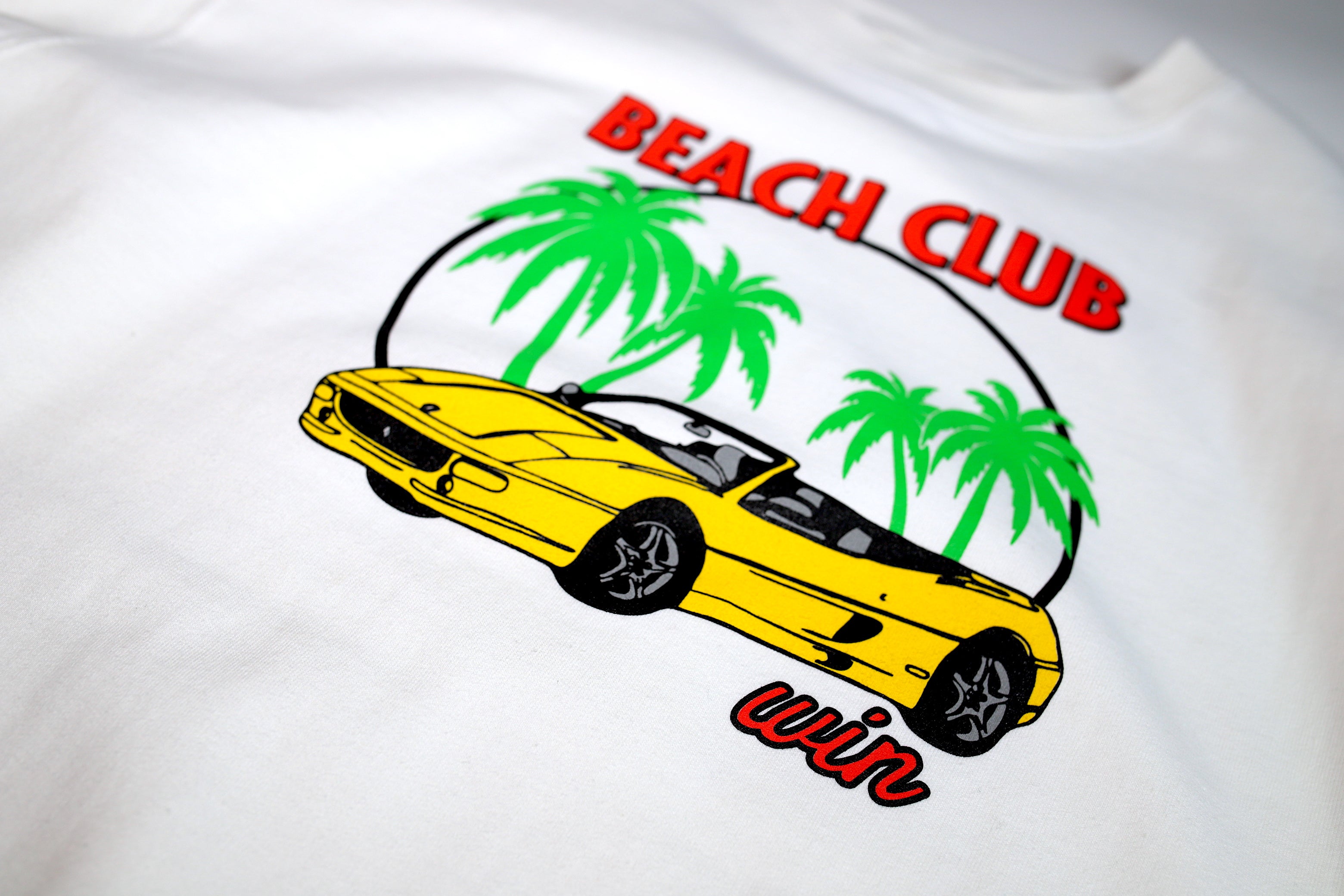 WIN "Beach Club" Crewneck Sweatshirt - White