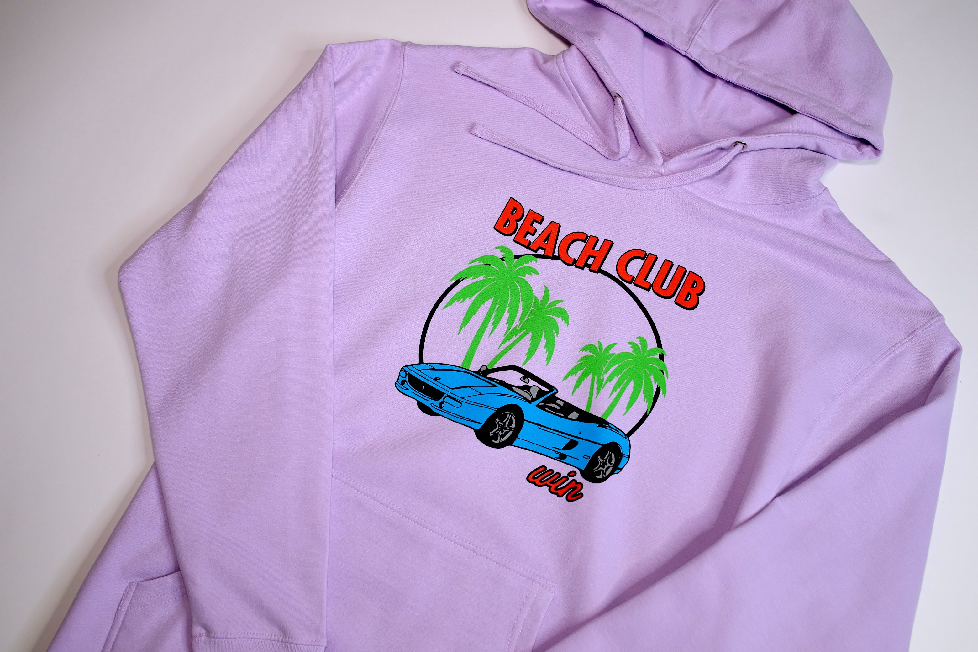 WIN "Beach Club" Hooded Sweatshirt - Lavender