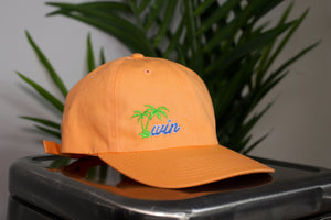 WIN "Palm Tree" Paste Strapback Hat - Dark Mango
