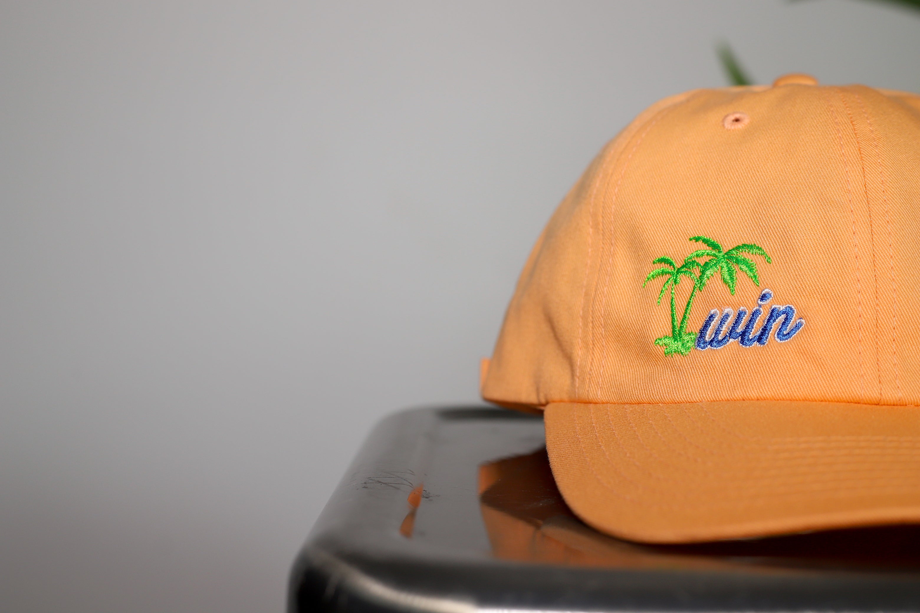 WIN "Palm Tree" Paste Strapback Hat - Dark Mango