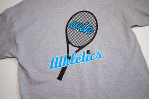 Win Athletics Tennis Racket Tee - Grey