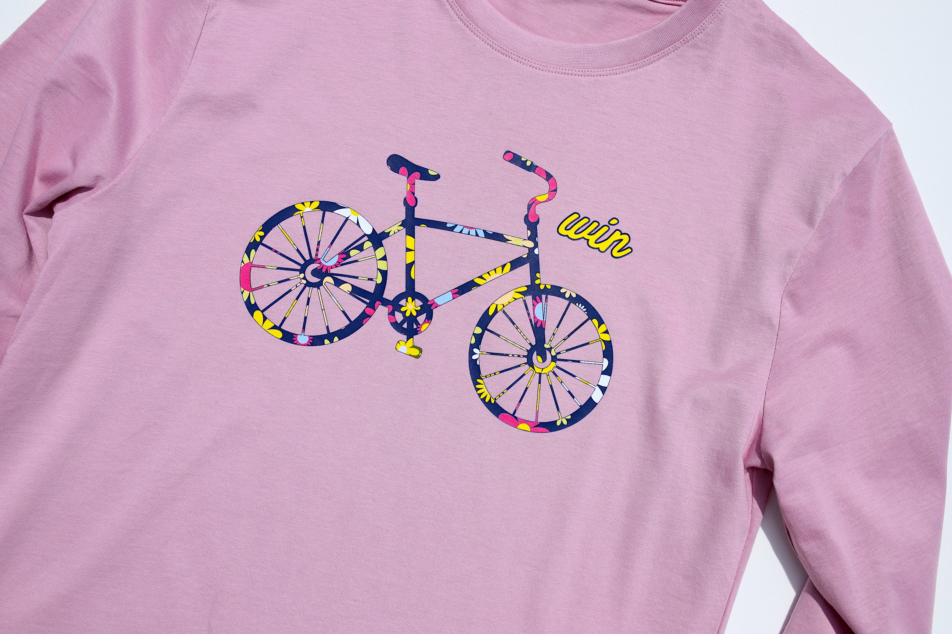WIN Floral Bicycle Long Sleeve T-shirt - Lilac