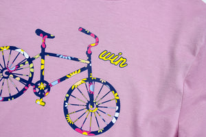 WIN Floral Bicycle Long Sleeve T-shirt - Lilac