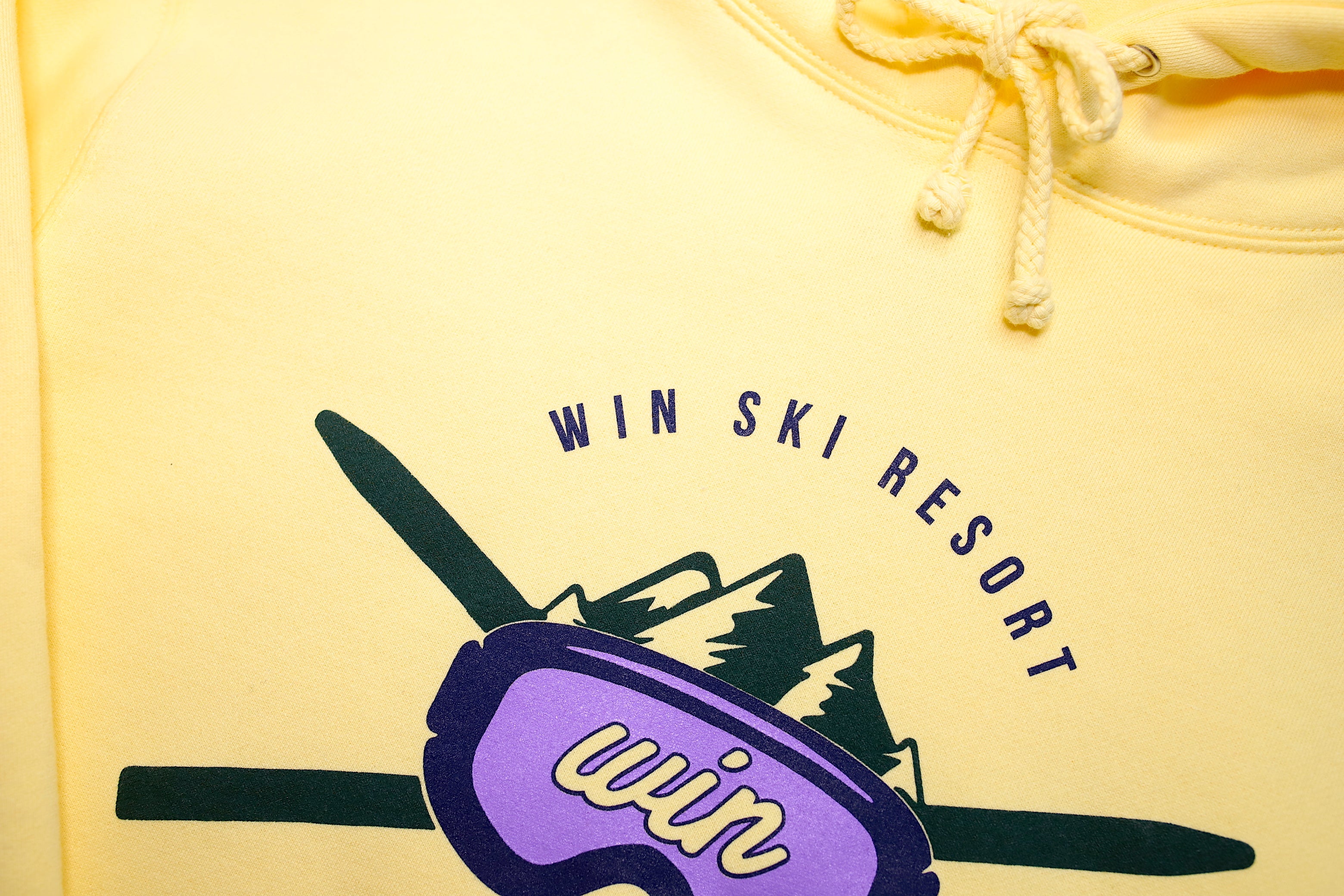 WIN Ski Resort Hoodie - Soft Yellow