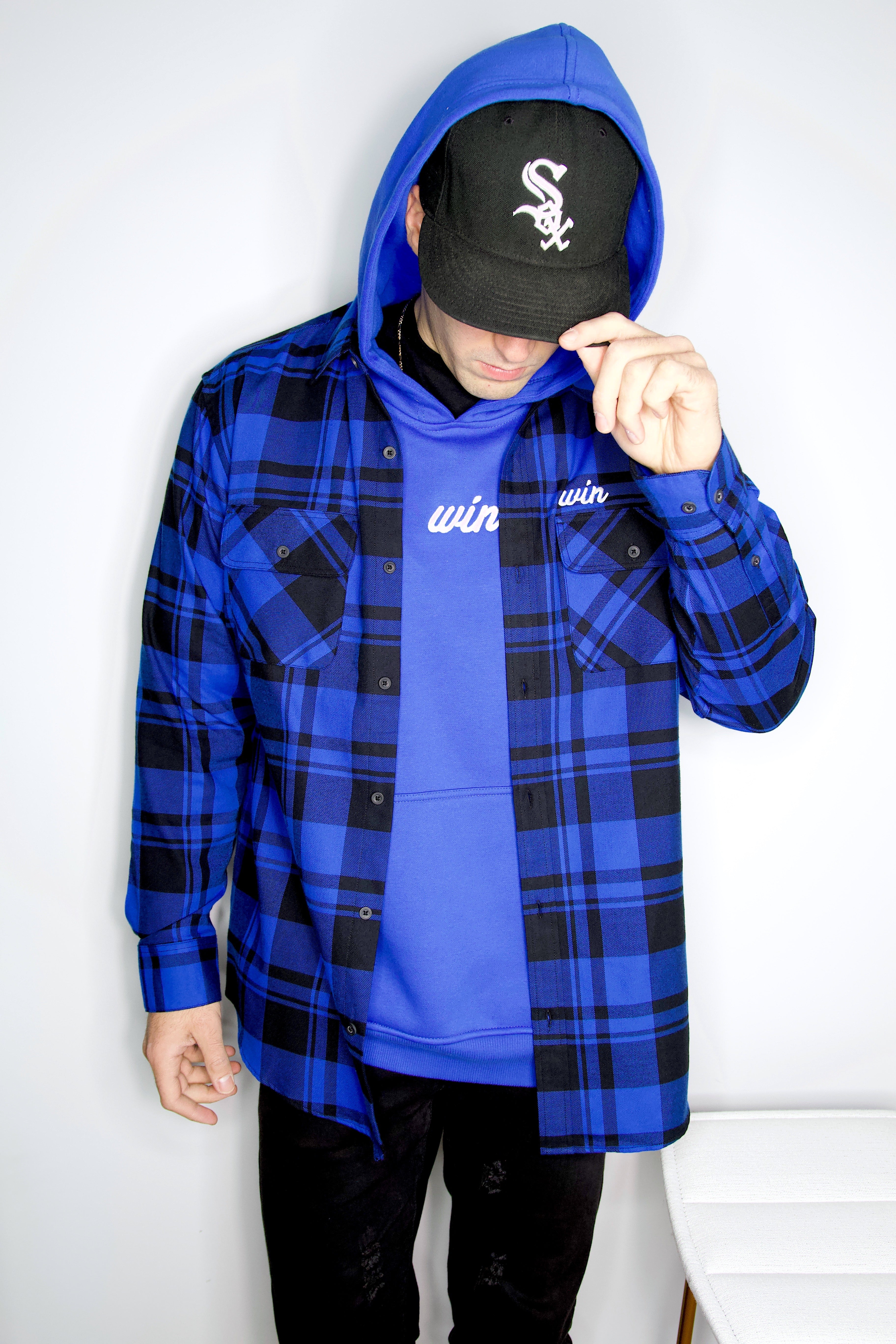 Royal Blue Flannel Button Up