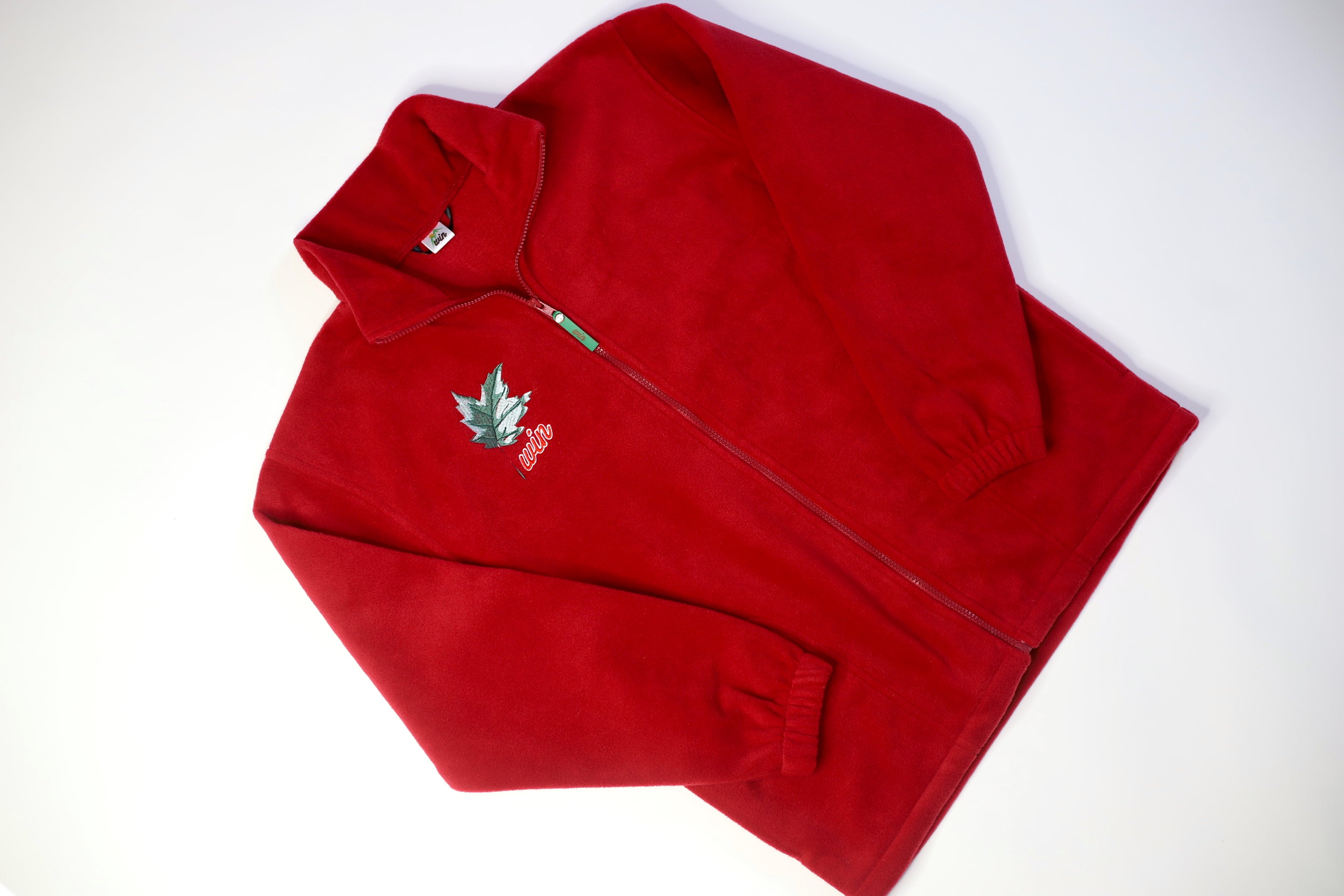 WIN Zip Up Micro Fleece Jacket - Cherry Red