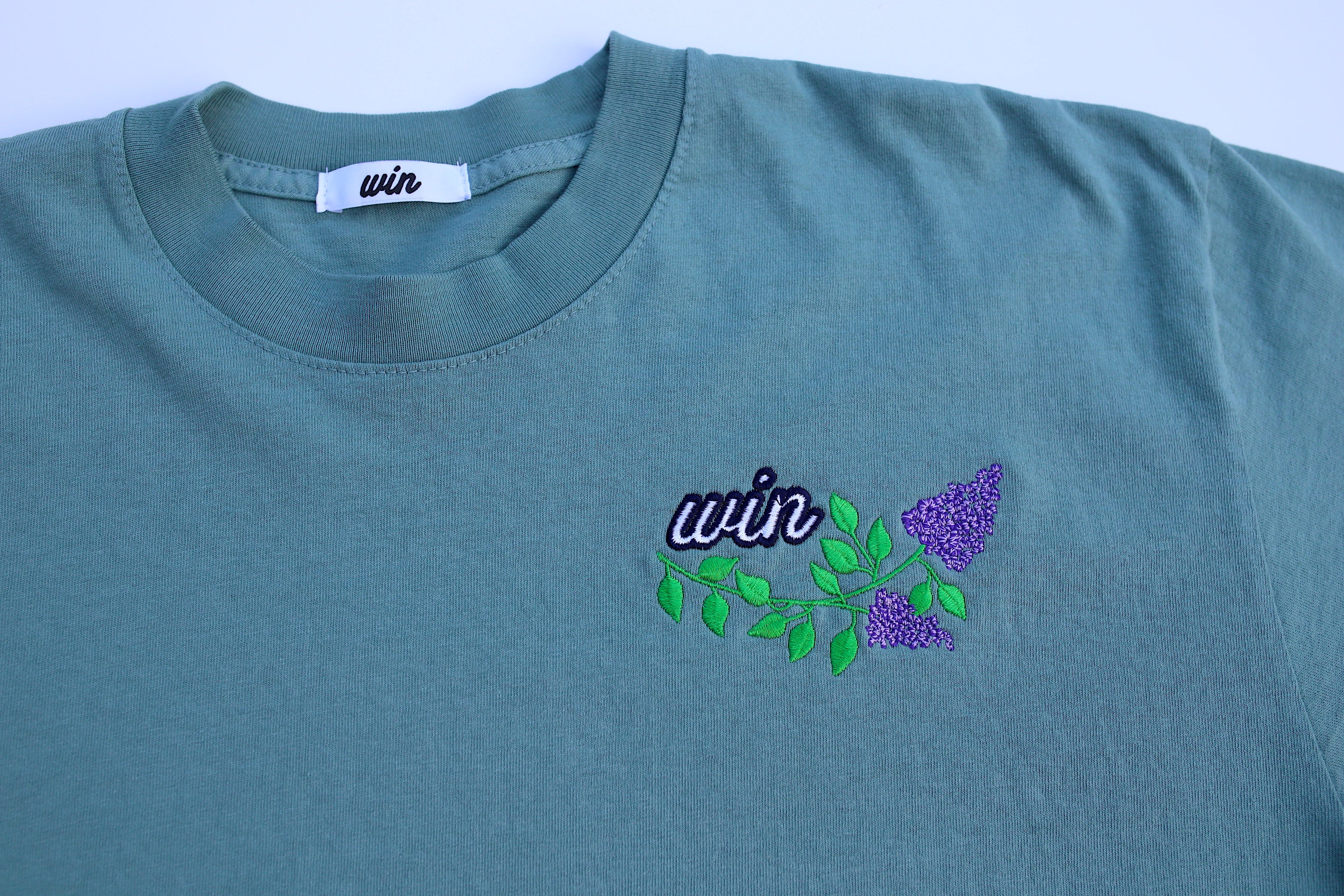 WIN Lilac Pigment Dyed Tee - Clay Green