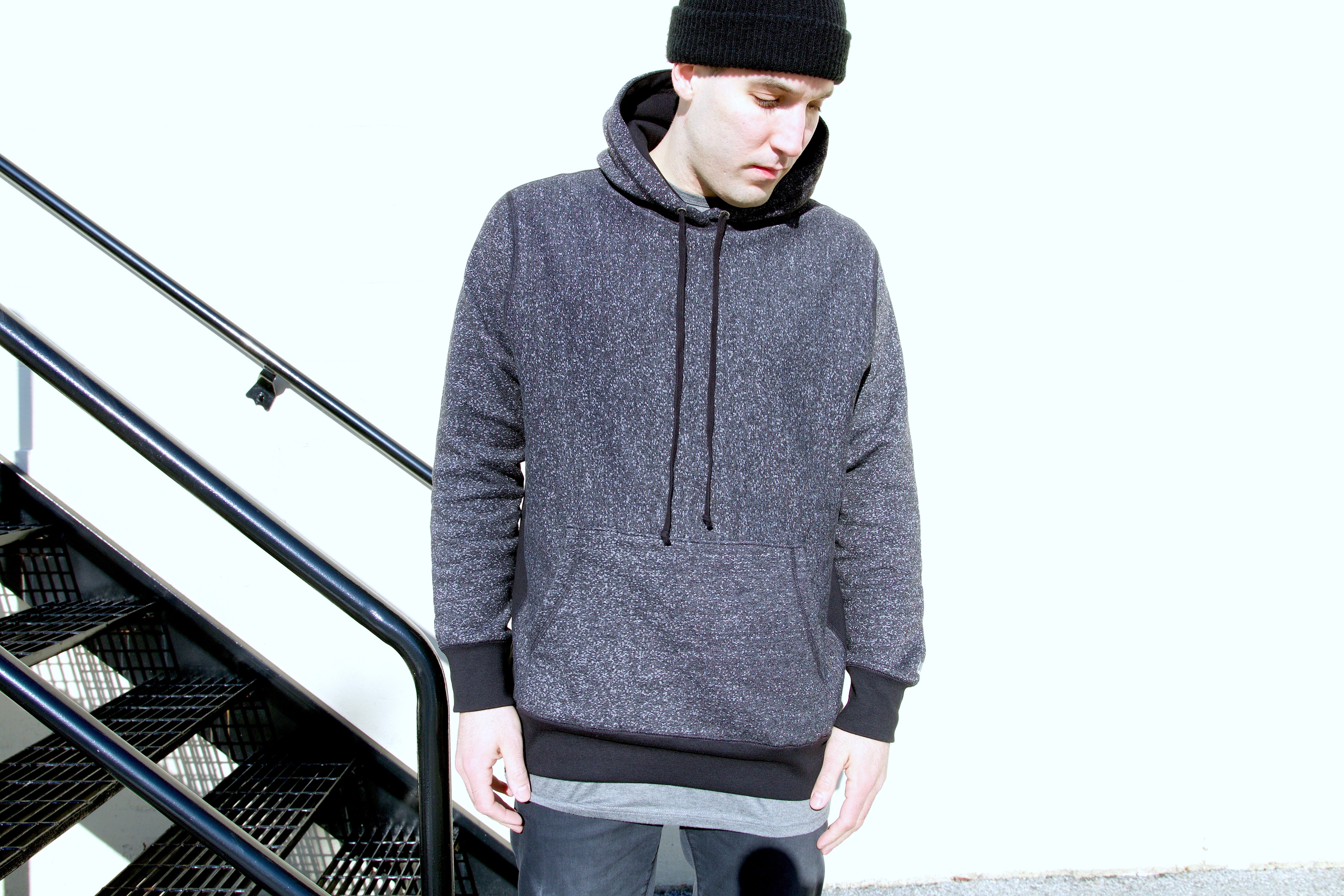 The "Lifetime" Hooded Sweatshirt in Speckled Charcoal