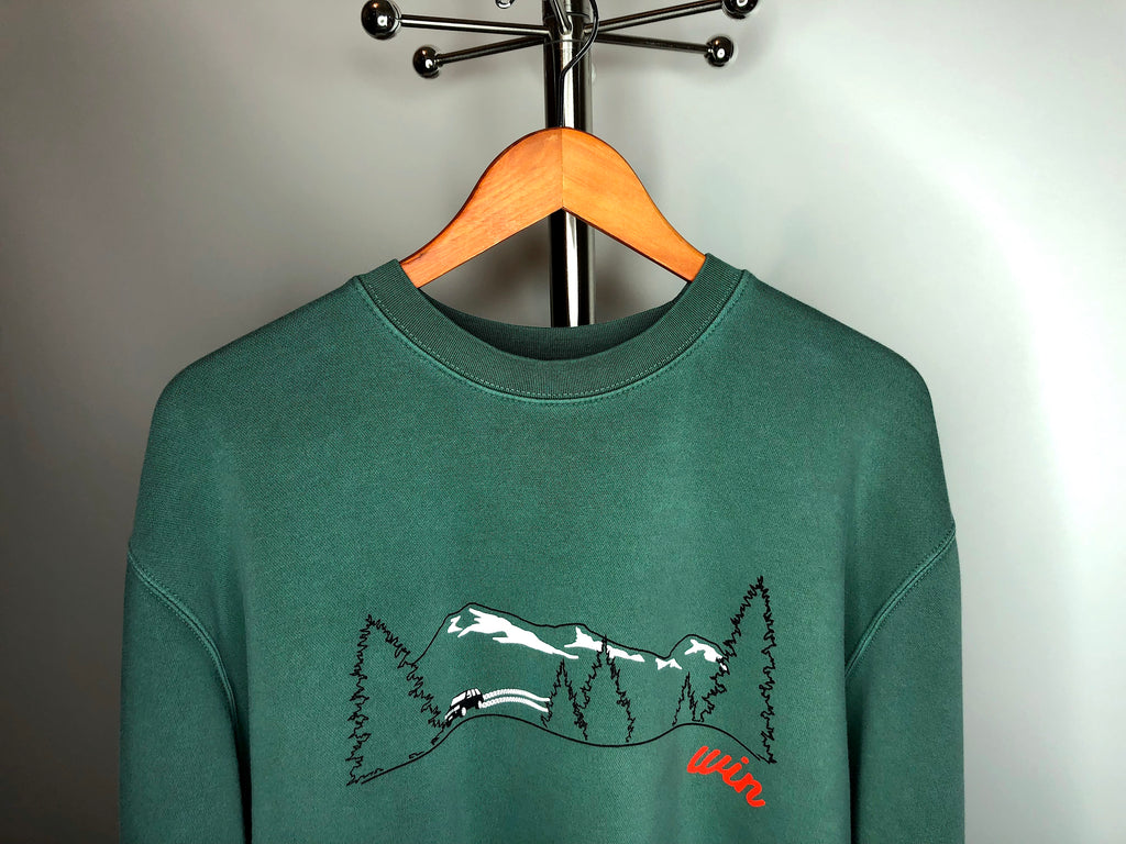 Win "Souvenir" Crewneck Sweatshirt - Forest Green